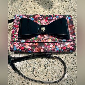 Betsey Johnson “LUV” Pink Floral Clutch